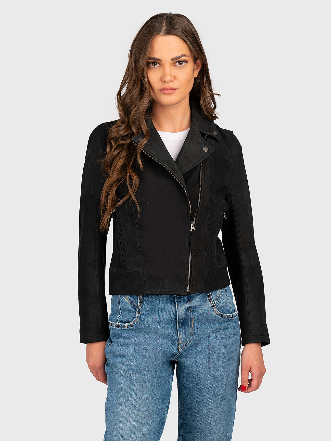 ROMA leather biker jacket brand Pepe Jeans Globalbrandsstore en