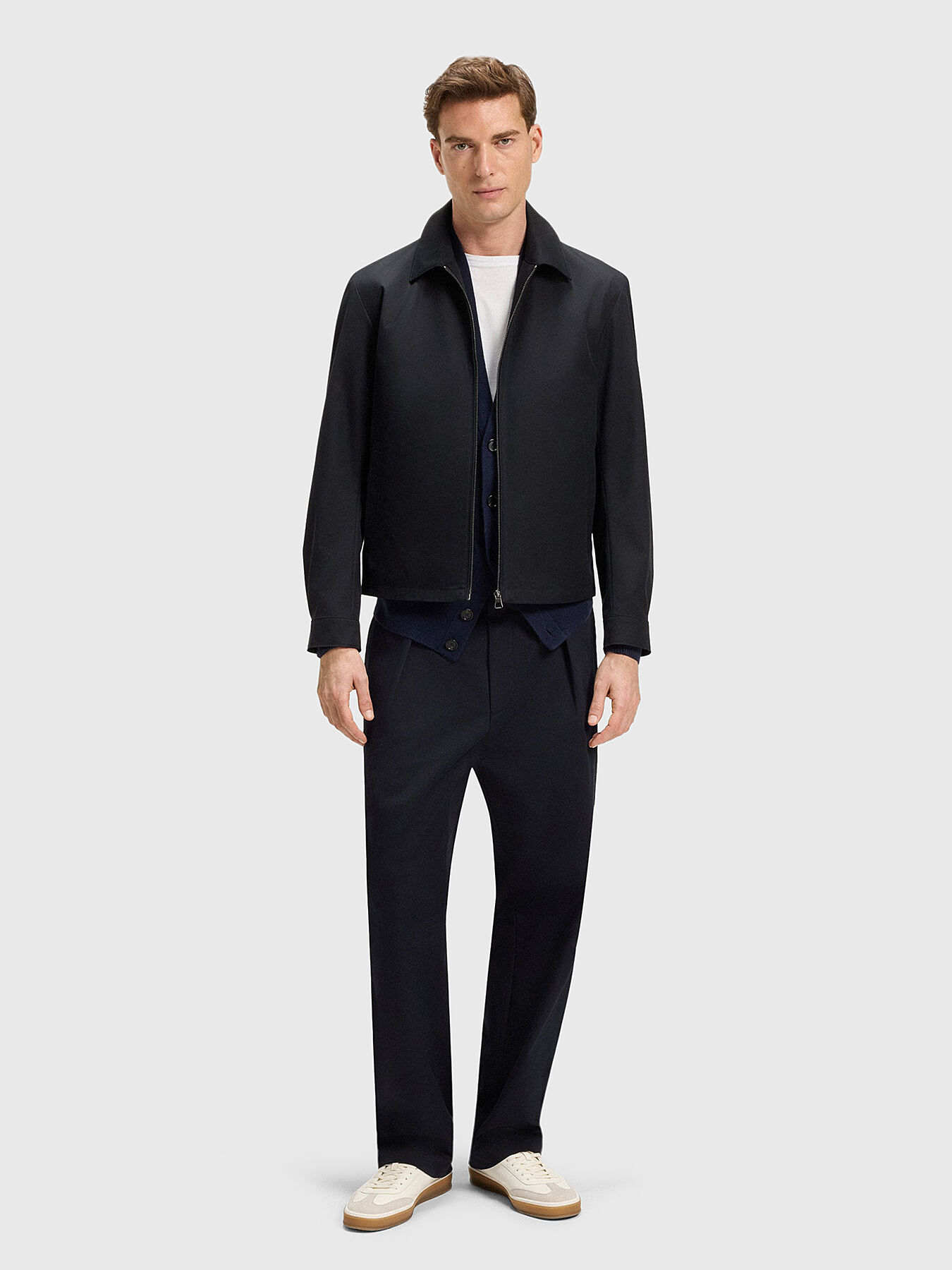 BECKHAM x BOSS cotton blend jacket with zip brand BOSS