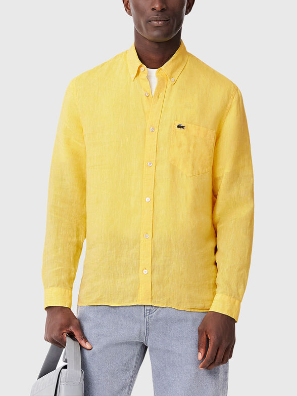 Navy blue linen shirt​ - 1