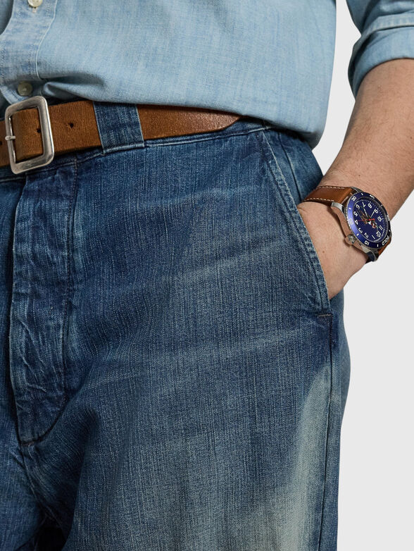 Faded straight leg jeans - 4
