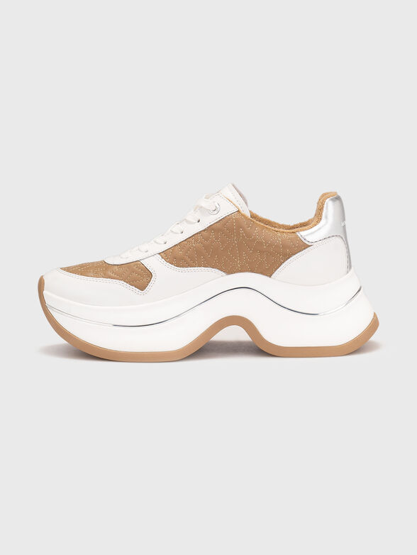 ARLA logo embroidery leather sneakers - 4