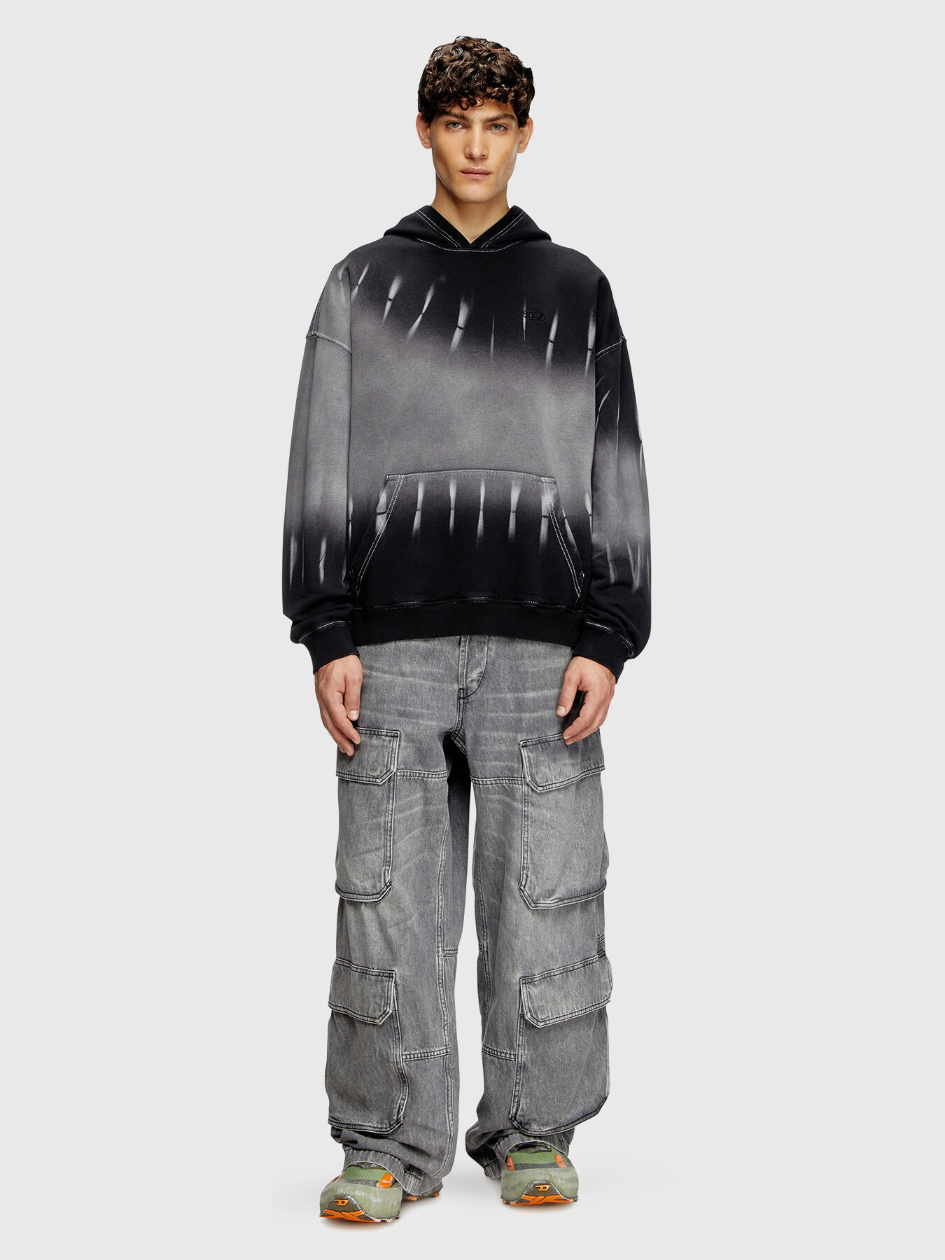 S-BOXT-HOOD-R2 sweatshirt with abstract print brand DIESEL