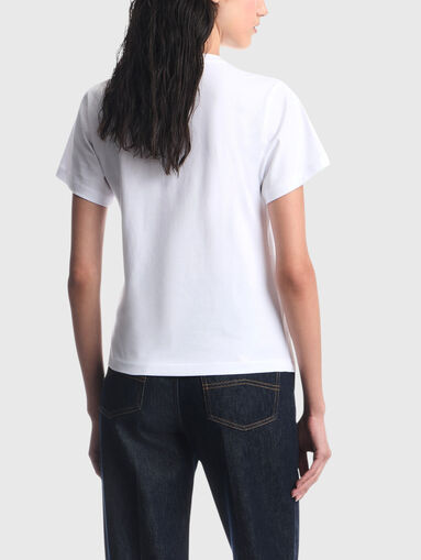 Cotton T-shirt with raised embroidery - 3