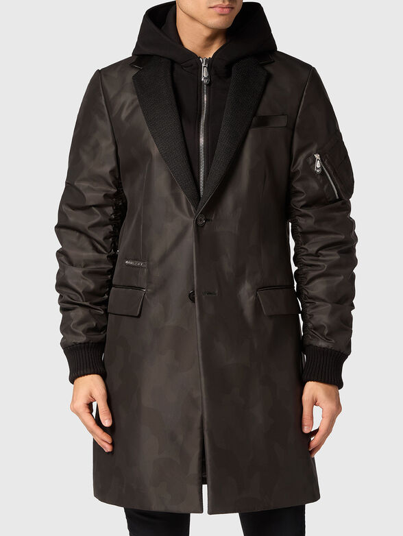 Camouflage print coat  - 1