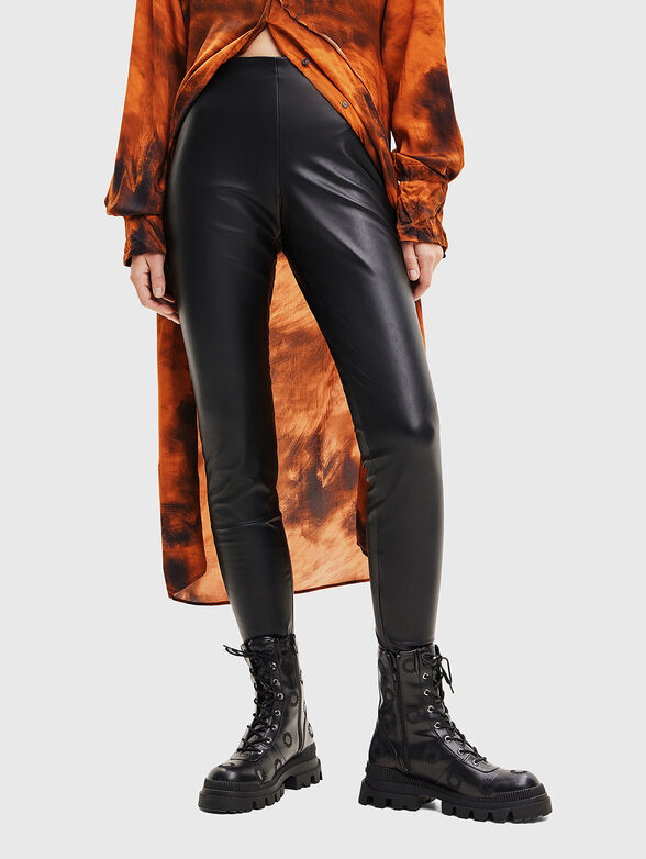 Black eco leather trousers - 1