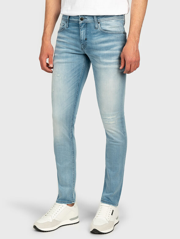 Light blue jeans with washed effect - 2