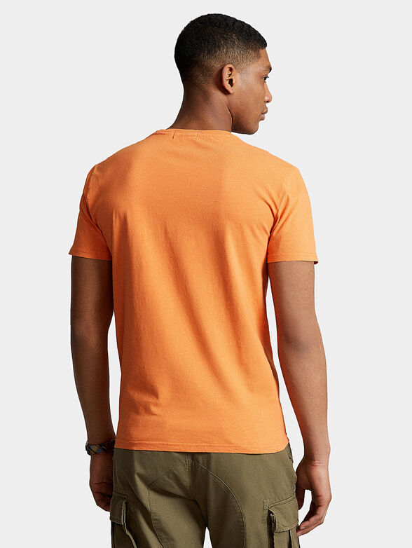 Orange T-shirt with pocket  - 3