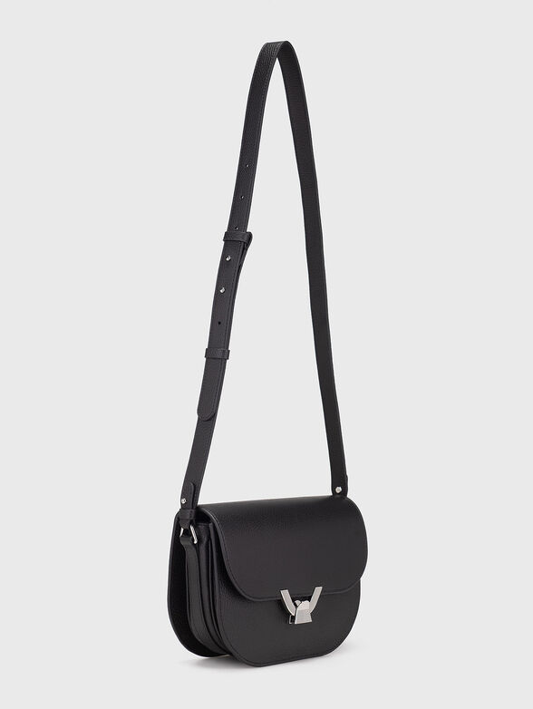 Black leather crossbody bag - 2
