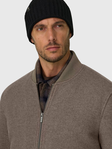 Wool blend bomber jacket - 4