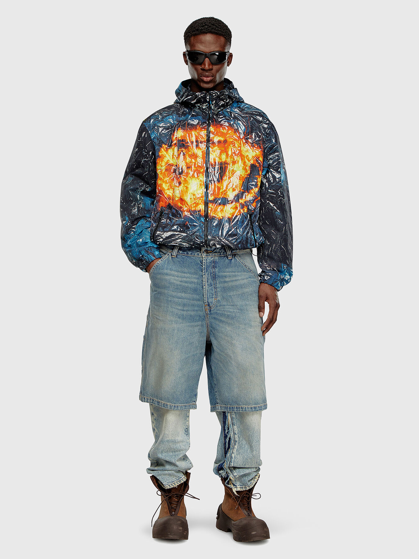 J-WARRETT-POSTER jacket with abstract print brand DIESEL