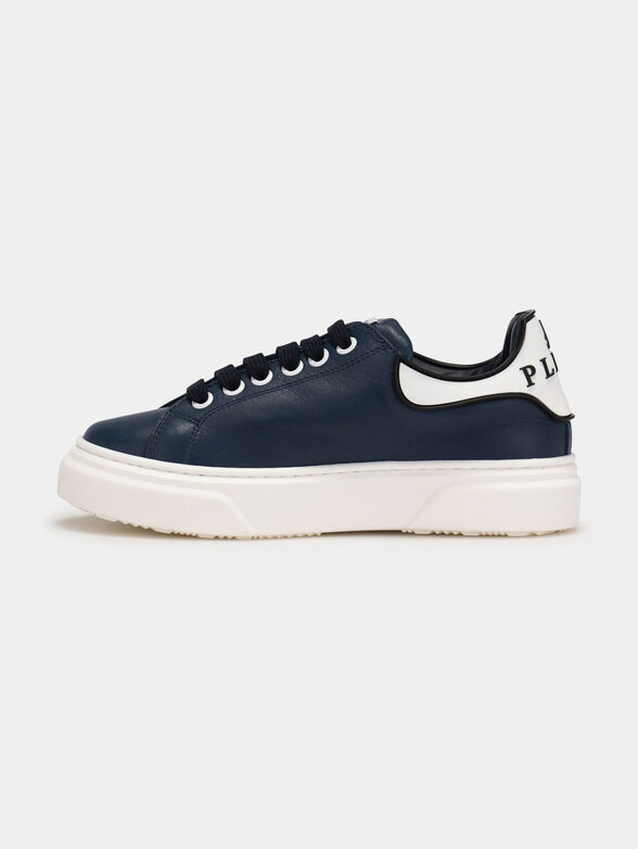 Blue sneakers with logo - 4