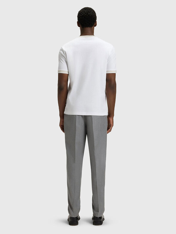 Cotton T-shirt with accent edges - 3
