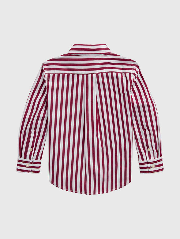 Striped shirt with embroidered logo - 2
