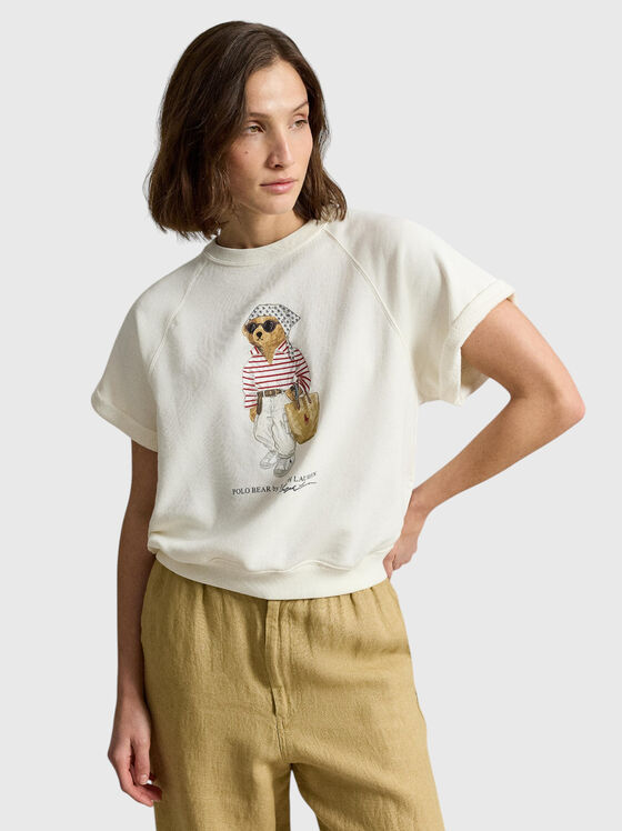 Памучен суитшърт Polo Bear с къс ръкав - 1