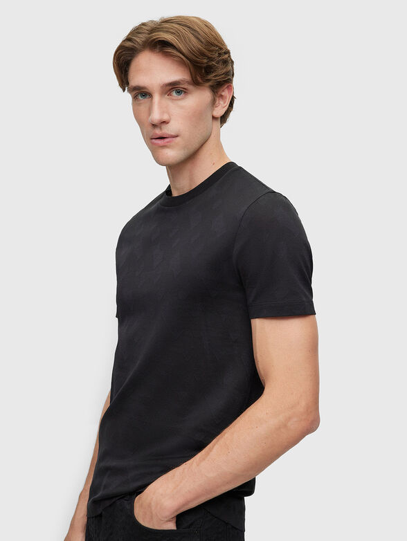Monogram-logo effect T-shirt in black  - 4