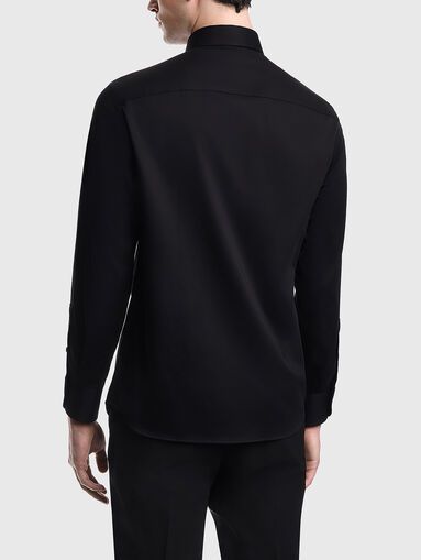 Black cotton-blend shirt - 3