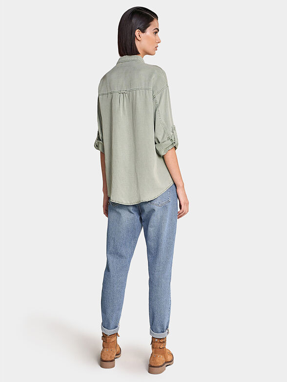 Liocell shirt in green color - 3