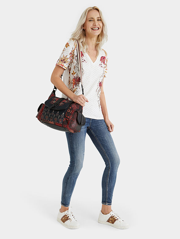 KYOTO Crossbody bag with floral print - 2