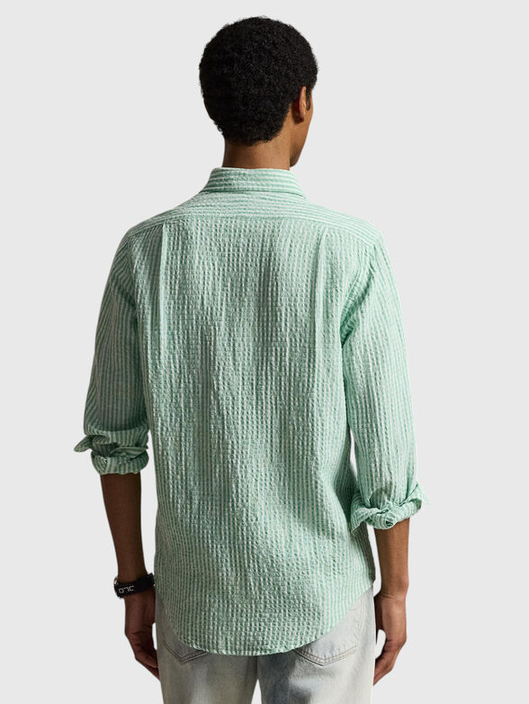 Long-sleeved cotton and linen shirt - 3