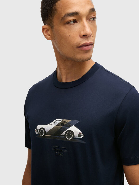 Cotton T-shirt with print and logo - 4