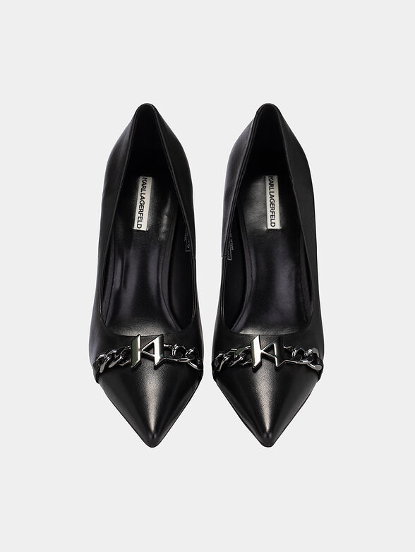 DEBUT KL CHAIN COURT black heeled shoes - 6