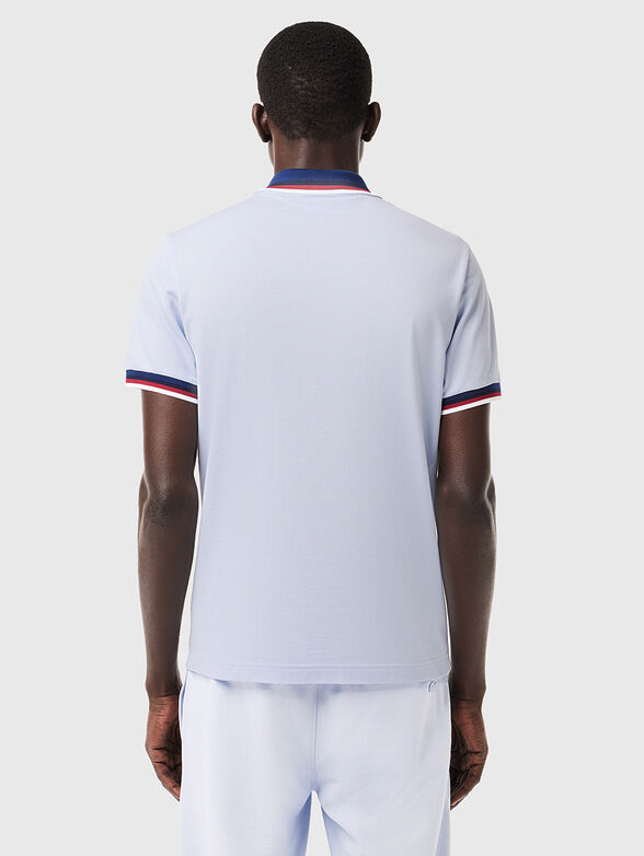 Black polo shirt with contrast collar - 3