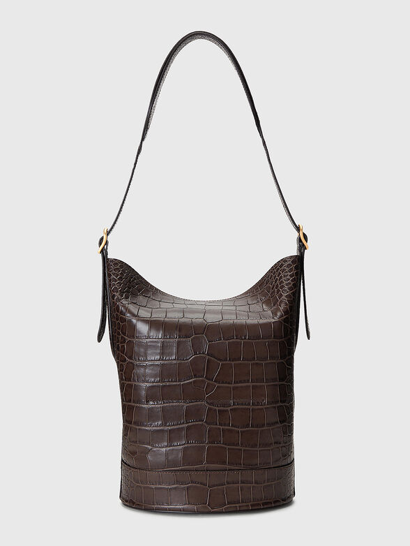 Croc-effect leather bag  - 4