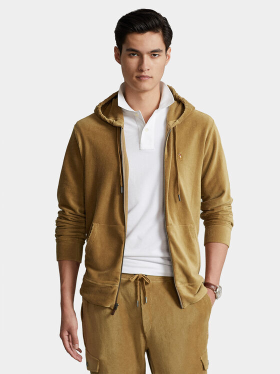 Sweatshirt with zip and hood - 1