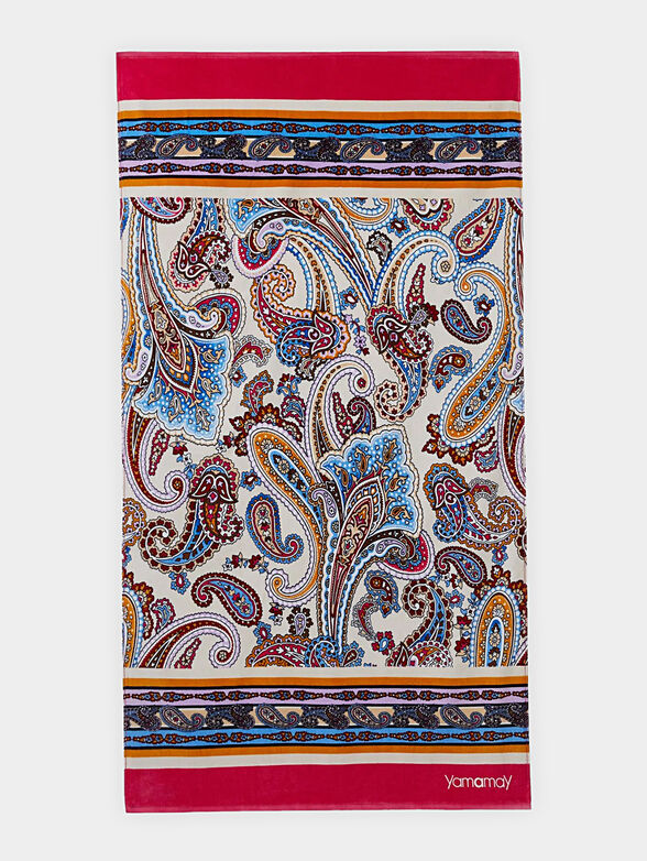Beach towel with colorful print - 1