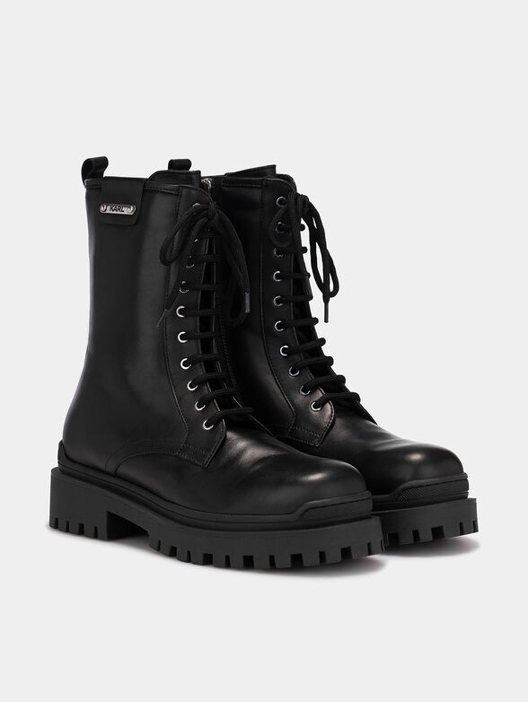 BIKER ankle boots with logo detail - 2