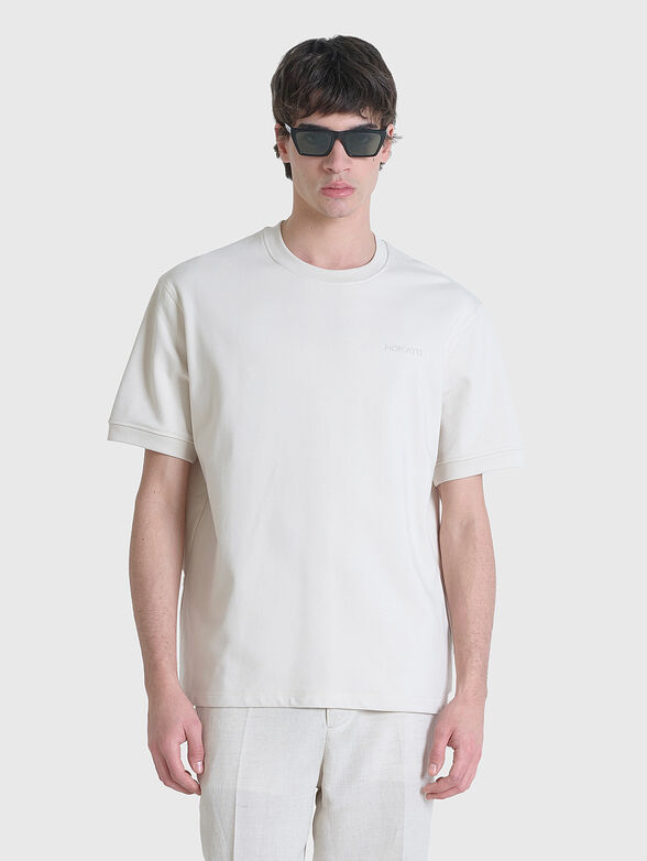 T-shirt with embossed logo  - 0