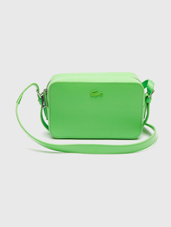 Leather crossbody bag with logo - 1