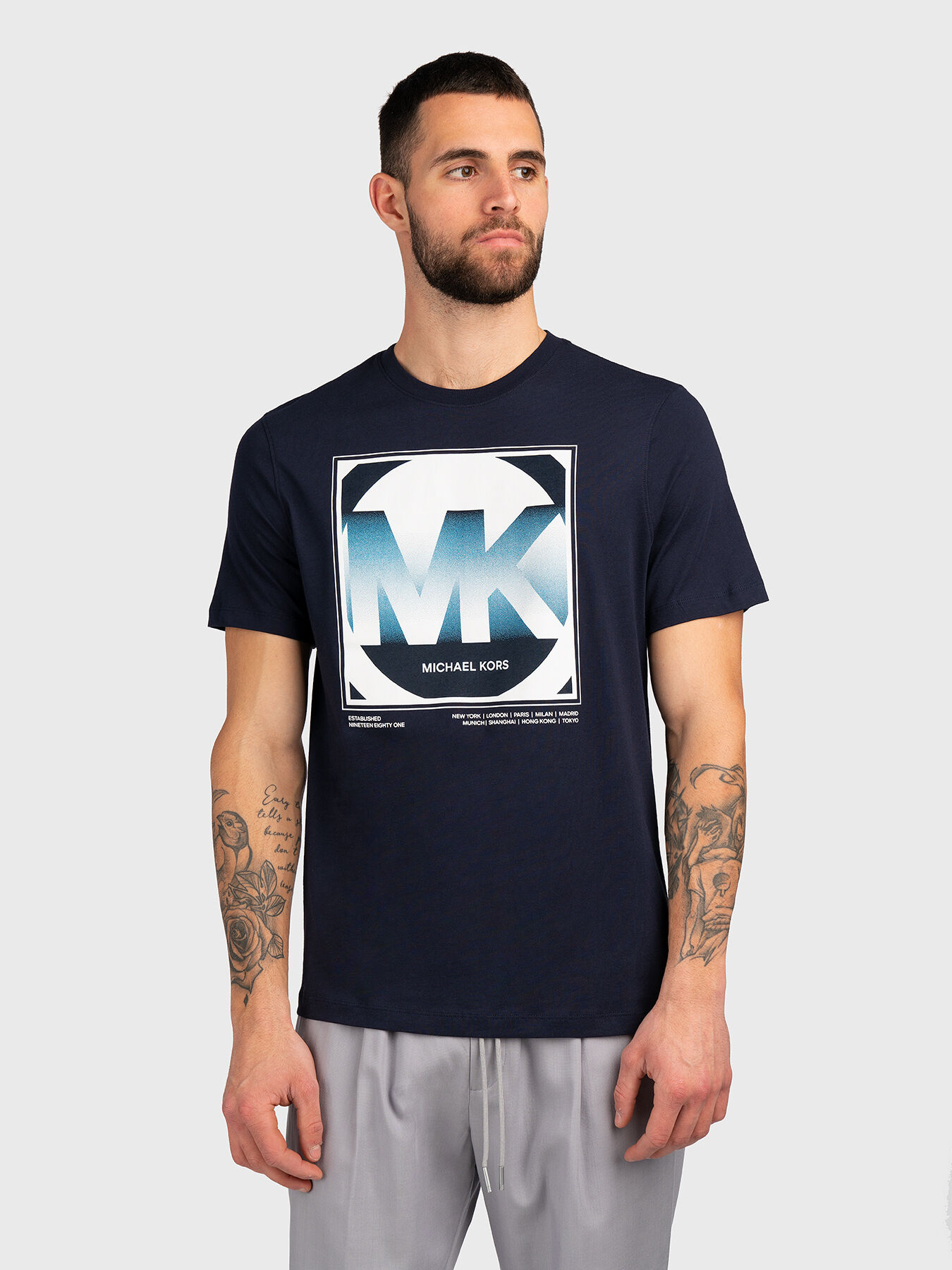 GRADIENT CHARM cotton T-shirt brand MICHAEL KORS
