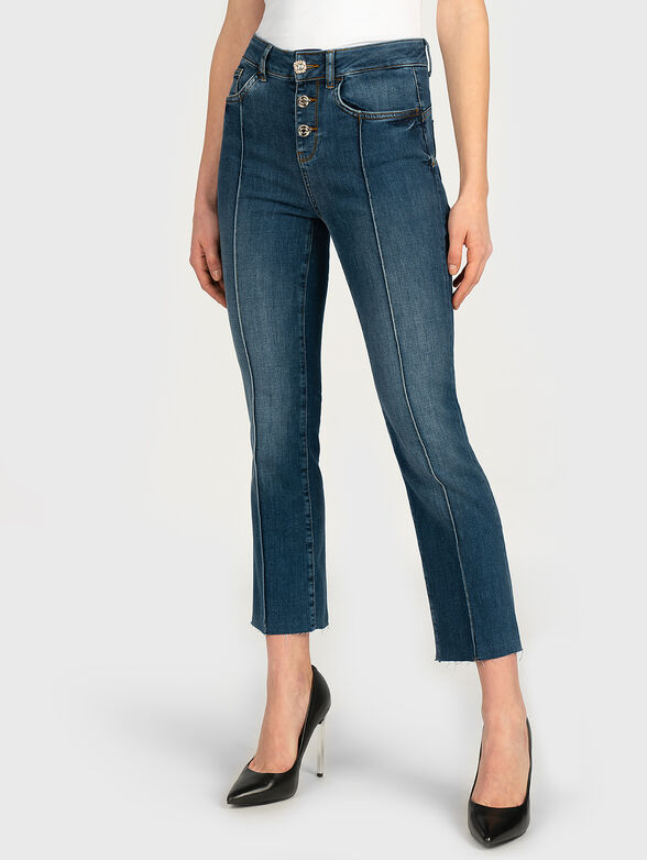 Cropped jeans with high waist - 1