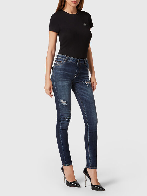 Blue jeans with washed effect - 4