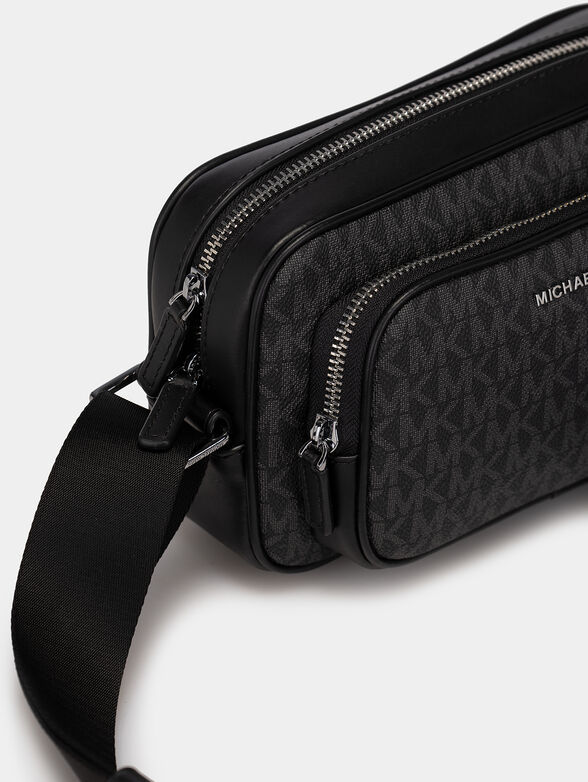 Small crossbody bag with monogram logo print - 5