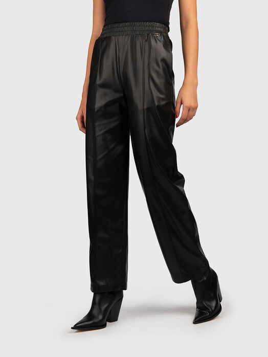 Black eco leather trousers 
