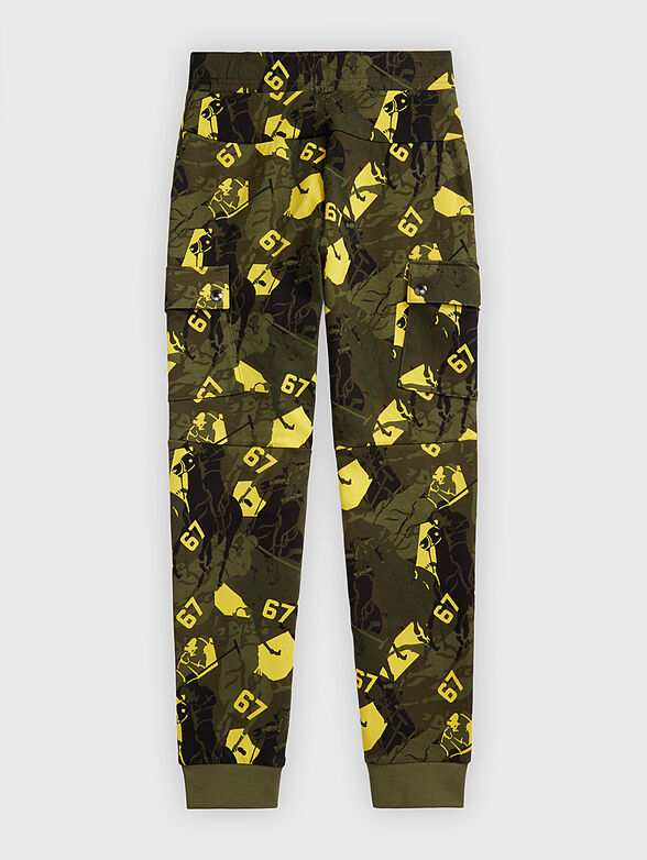 Cargo pants with logo print - 2