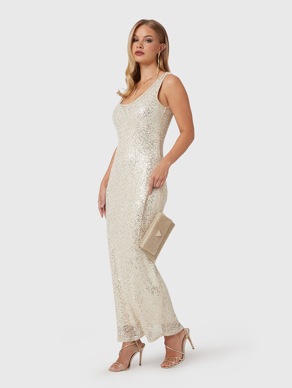 Maxi dress with sequins - 0