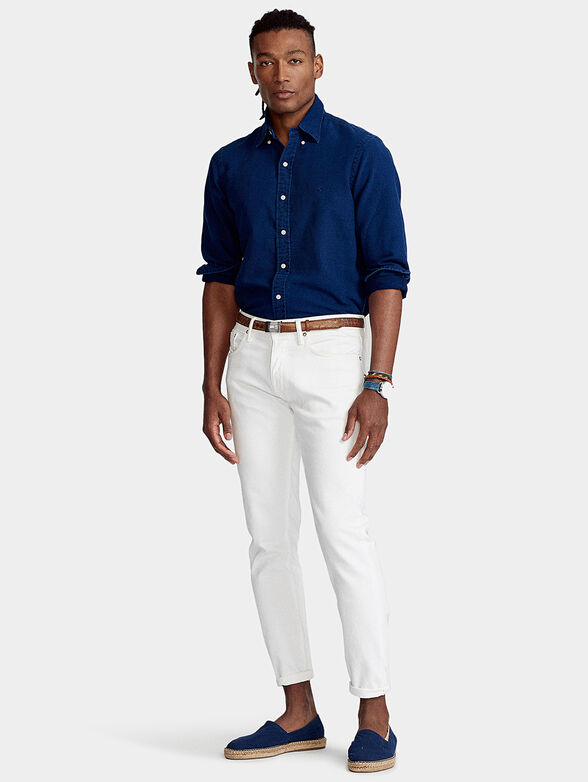 Blue cotton shirt - 4