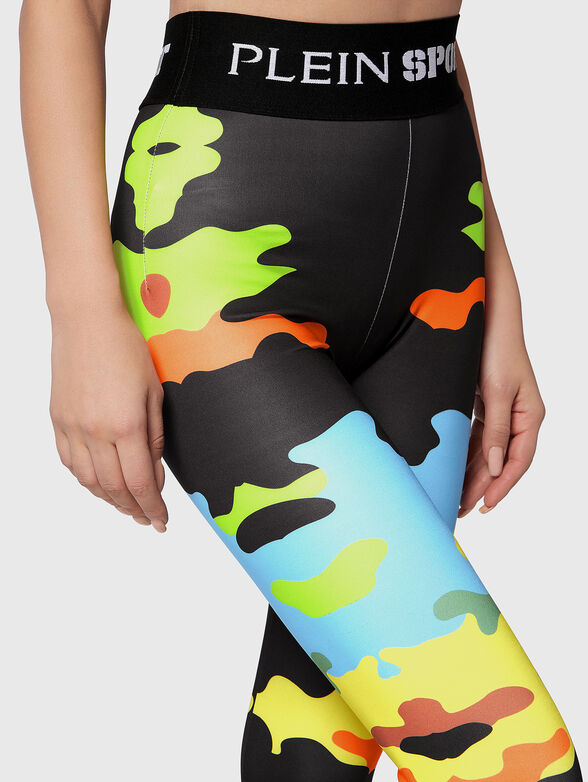 Leggings with logo band in black - 3
