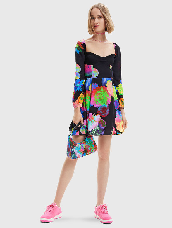 ROSE black dress with contrasting accents - 4