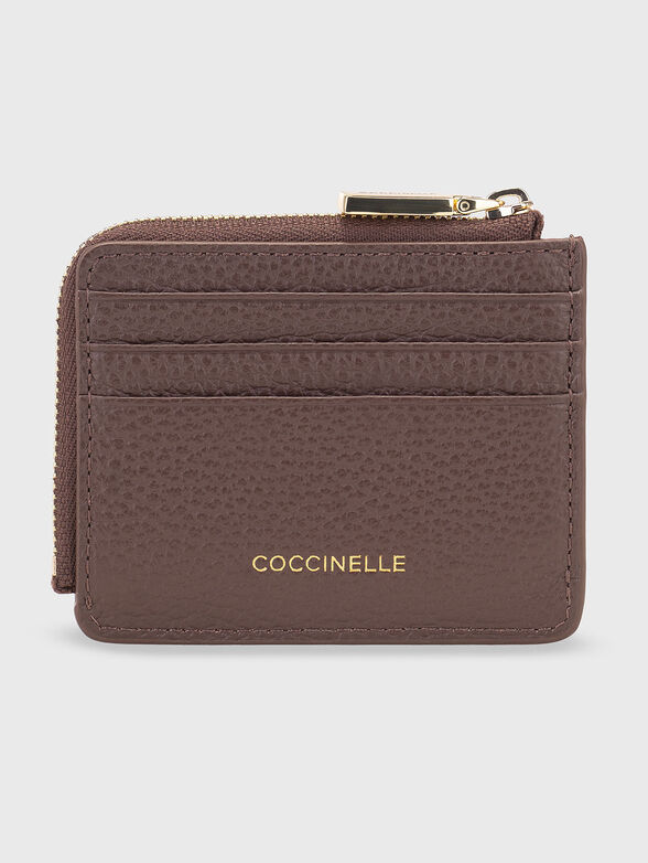 Leather cardholder with logo - 2