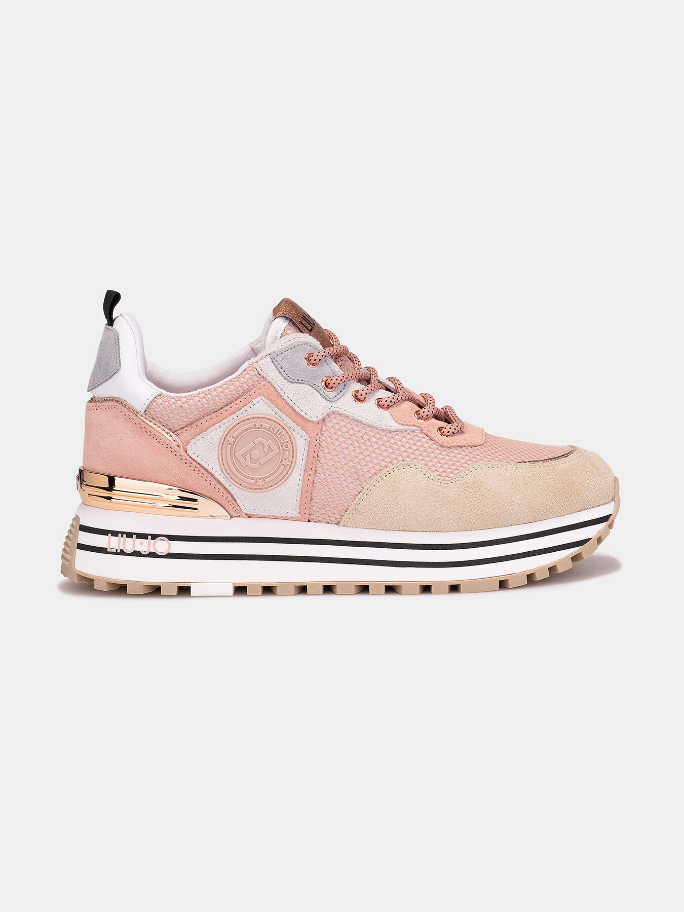 MAXI WONDER 1 sneakers in pale pink color brand LIU JO Globalbrandsstore en