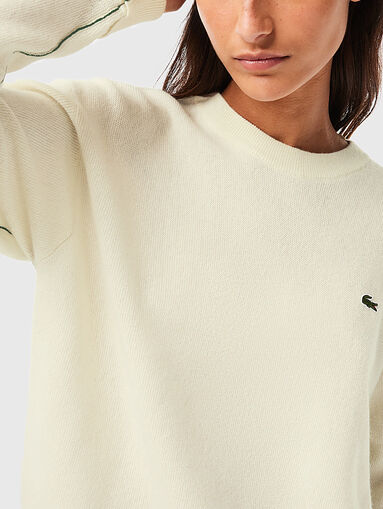 Dark blue wool sweater - 4