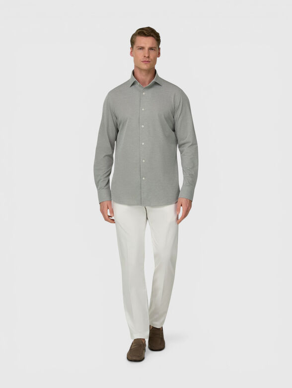Green cotton-blend shirt - 2