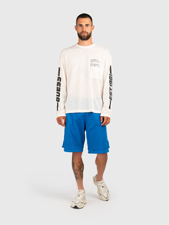 Long sleeve blouse with accent print - 2