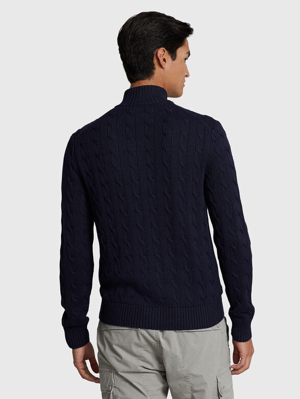 Cotton cardigan with embroidered logo - 3