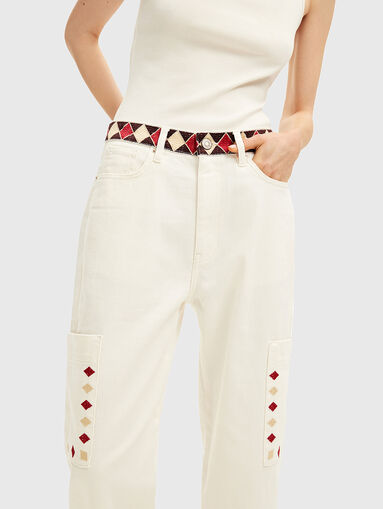 Cargo jeans with embroideries - 3