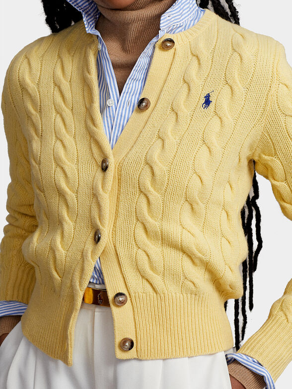 Knitted cardigan with logo detail - 4